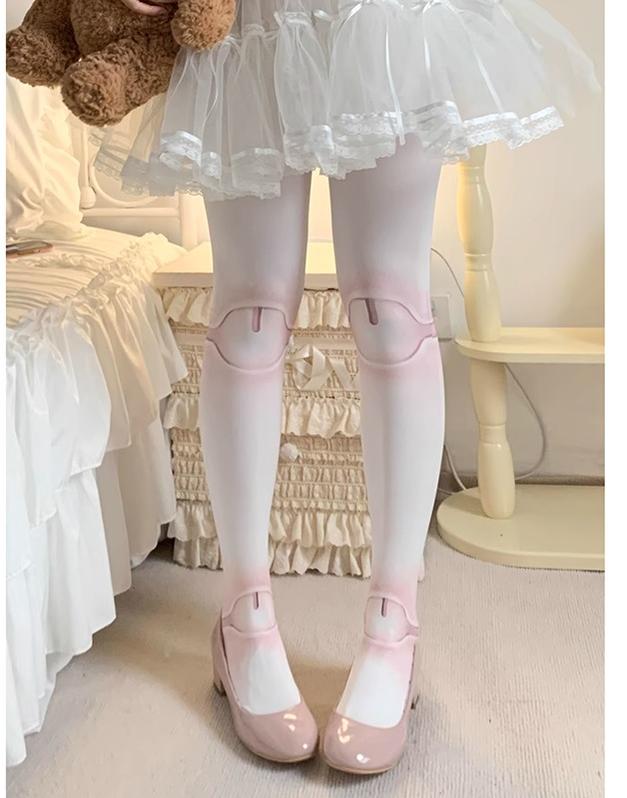 Gothic & Sweet Lolita Tights Jointed Doll Print Velvet and Thin Pantyhose 42369:746296