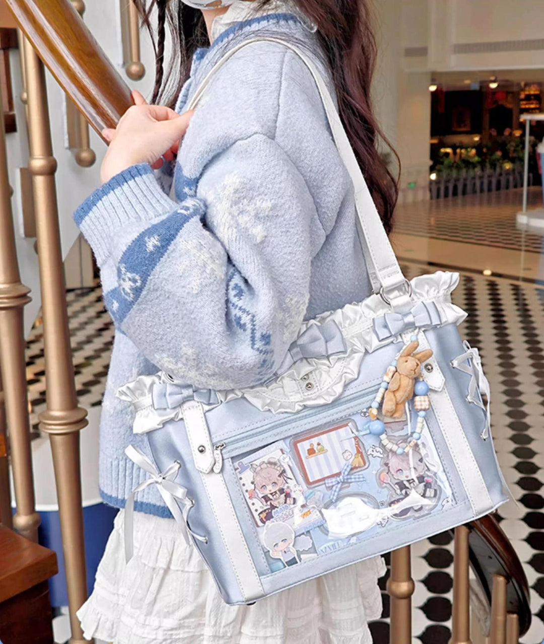 ACG Culture Satin Ita Bag Handle Bag, Removable Ribbon 43101:776595
