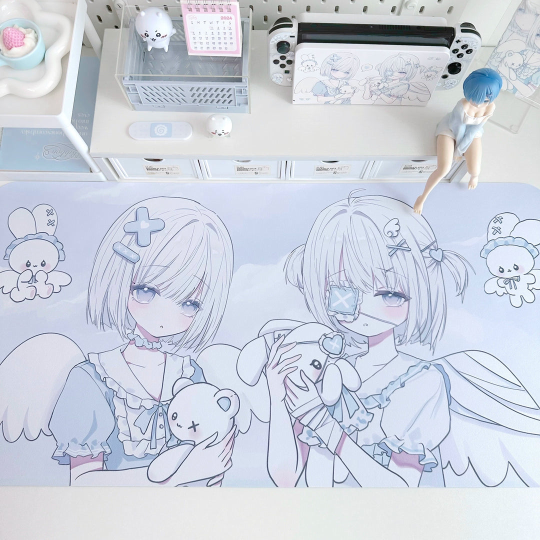 Tenshi Kaiwai Desk Pad Blue Anime Print PU Mouse Pad 41620:705946
