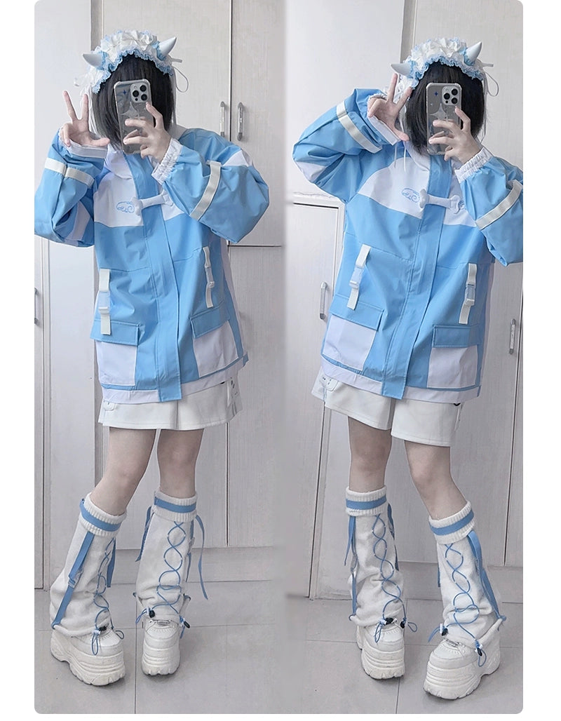 OHTORO Blushed 2way jacket ネイビー OHTORO Blushed 2way jacket ネイビー brushed 2way jacket