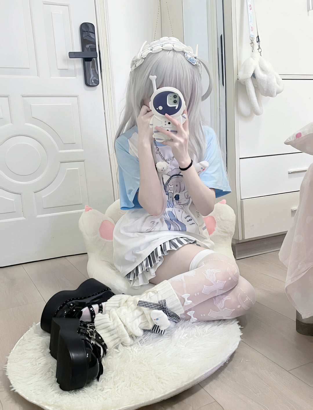 Tenshi Kaiwai Shirt Short-sleeved shirt Subculture Anime Top 37610:614224