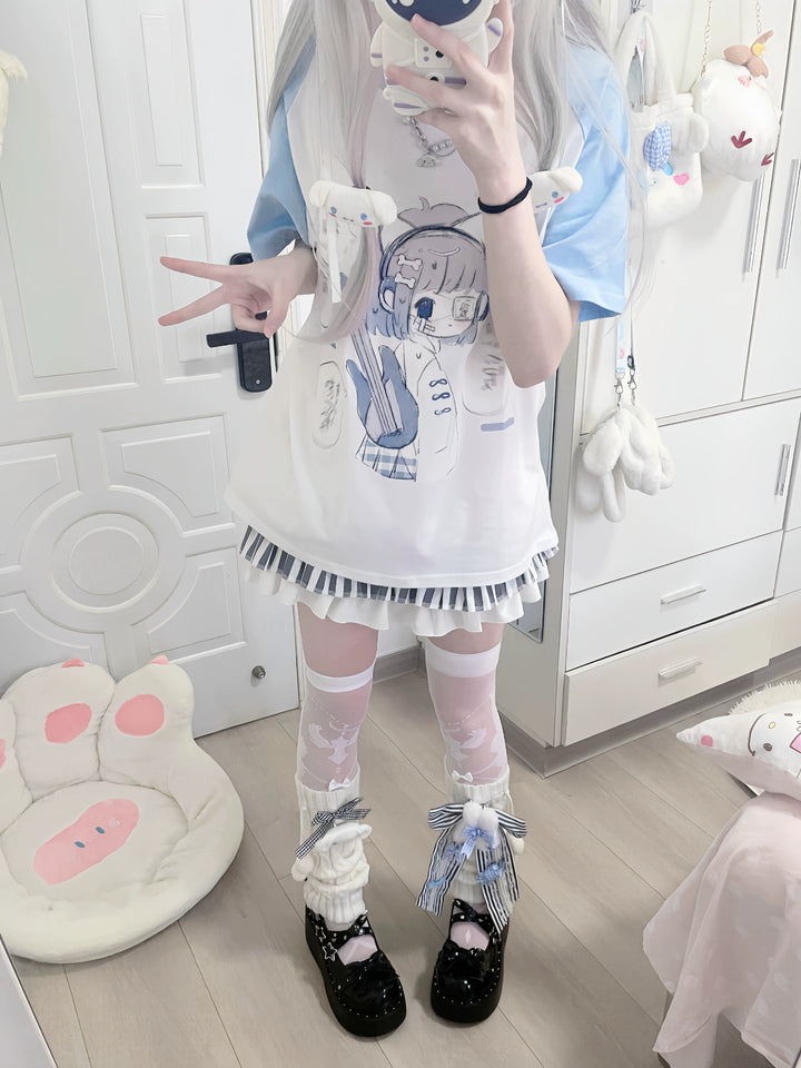 Tenshi Kaiwai Shirt Short-sleeved shirt Subculture Anime Top 37610:614210
