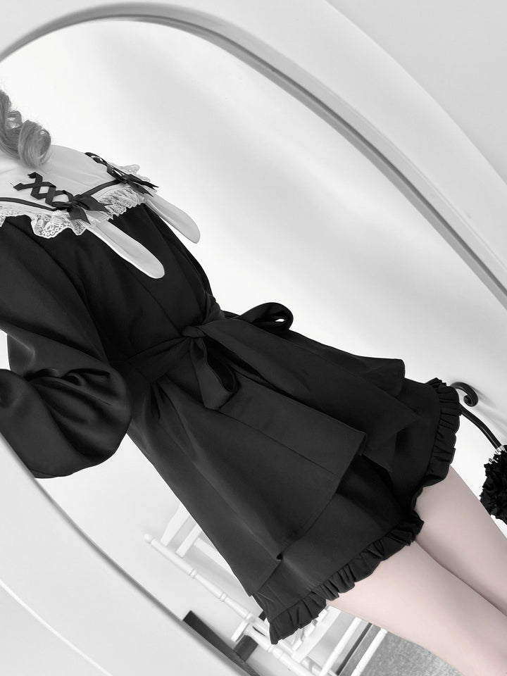 Jirai Kei Dress & Shorts, Bunny-Ear Sailor Collar 43440:776925