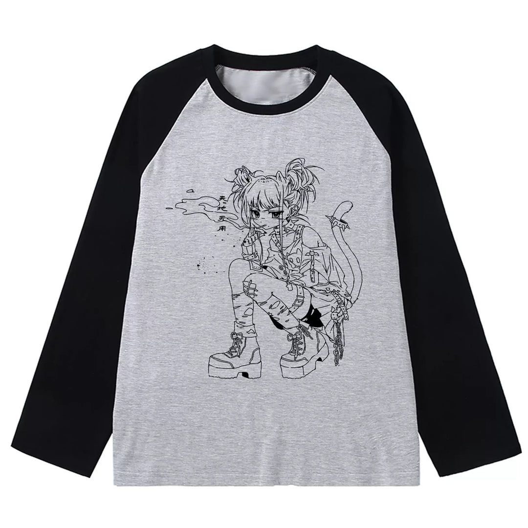 Kawaii T-shirt Long-sleeved Sweatshirt Cotton Top 39134:613606