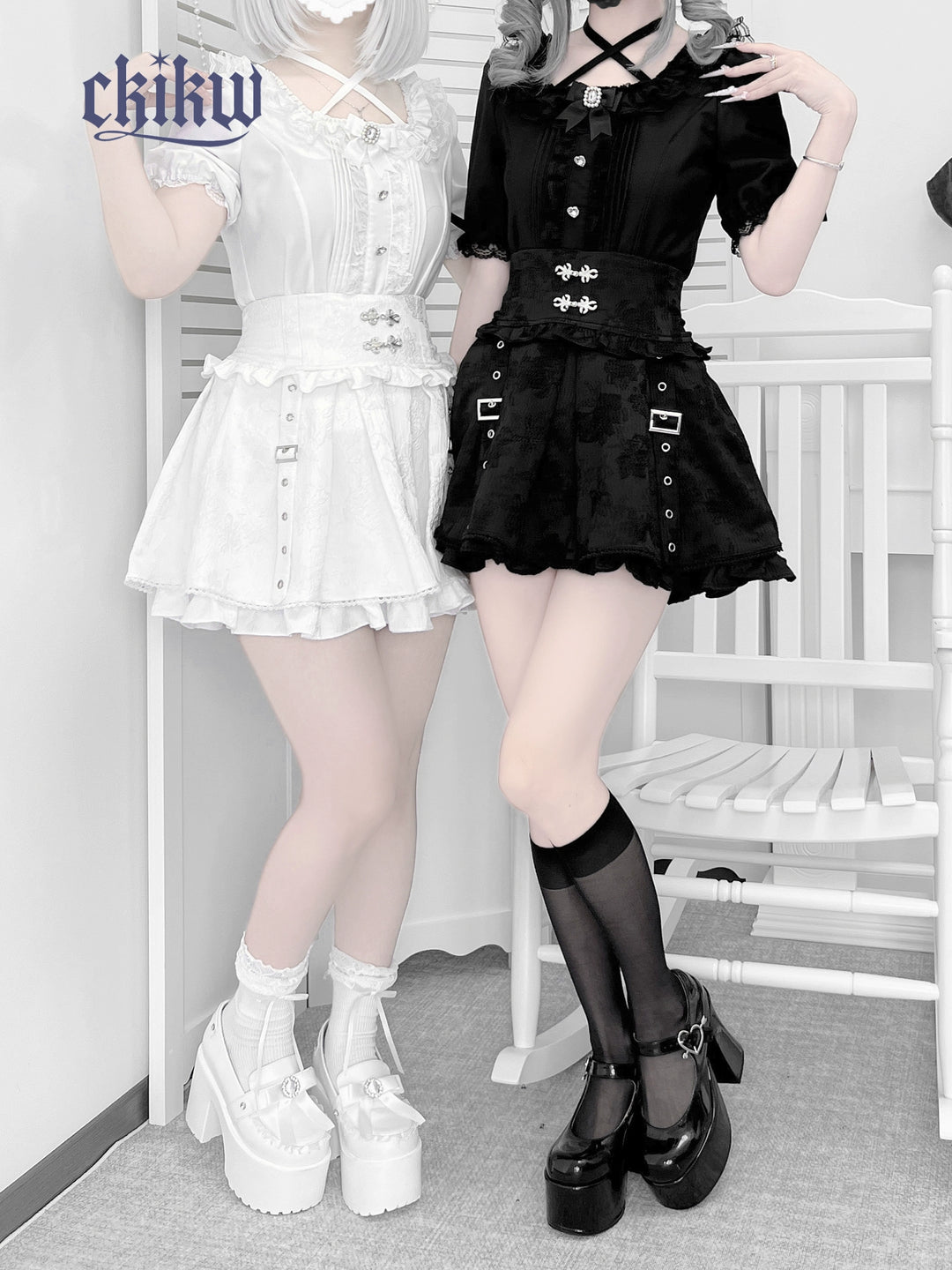 Chinese-style Subculture Dark Patterned Skirt 43609:780878