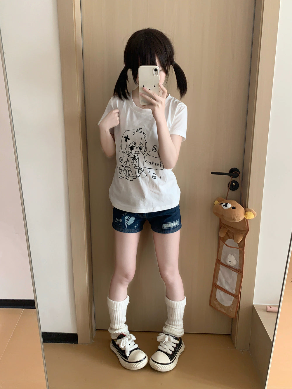 Summer Kawaii White T-Shirt, Cute Anime Graphic Tee 43325:774518