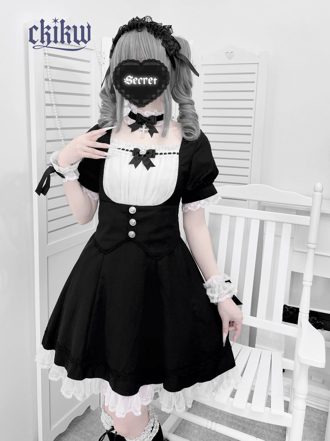 Maid Style Jirai Kei Dress Outfit, Macthing Accessories 43681:782683