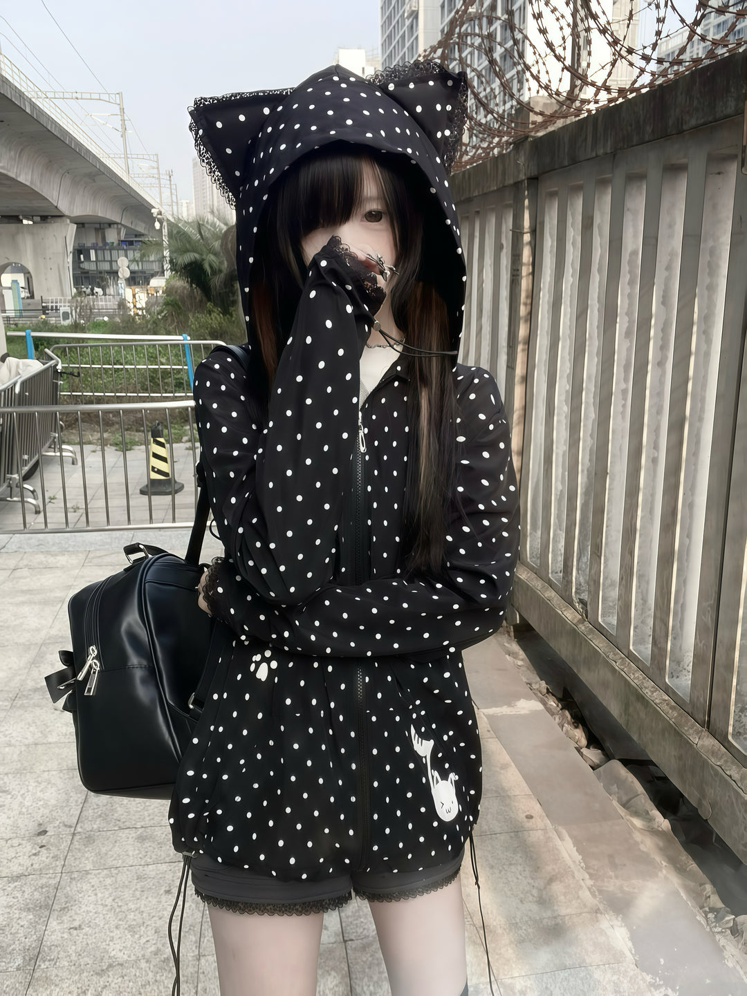 Kawaii Coat Sun-protective Jacket with Cat-Eared Hood 42805:753975