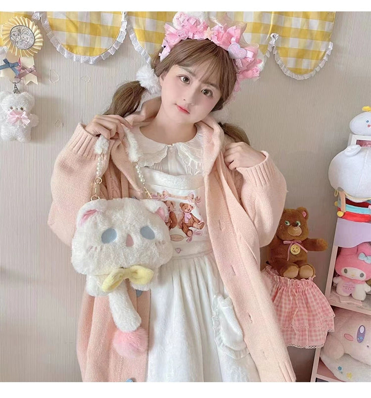 Kawaii Oversized Cardigan Sweater Coat Multicolor 22652:345546