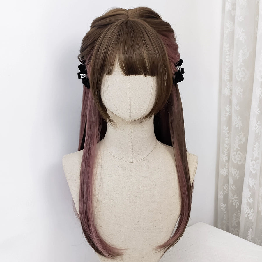 Jirai Kei Ryousangata Daily Lolita Hanging Ear Dyed Wig 22040:325318