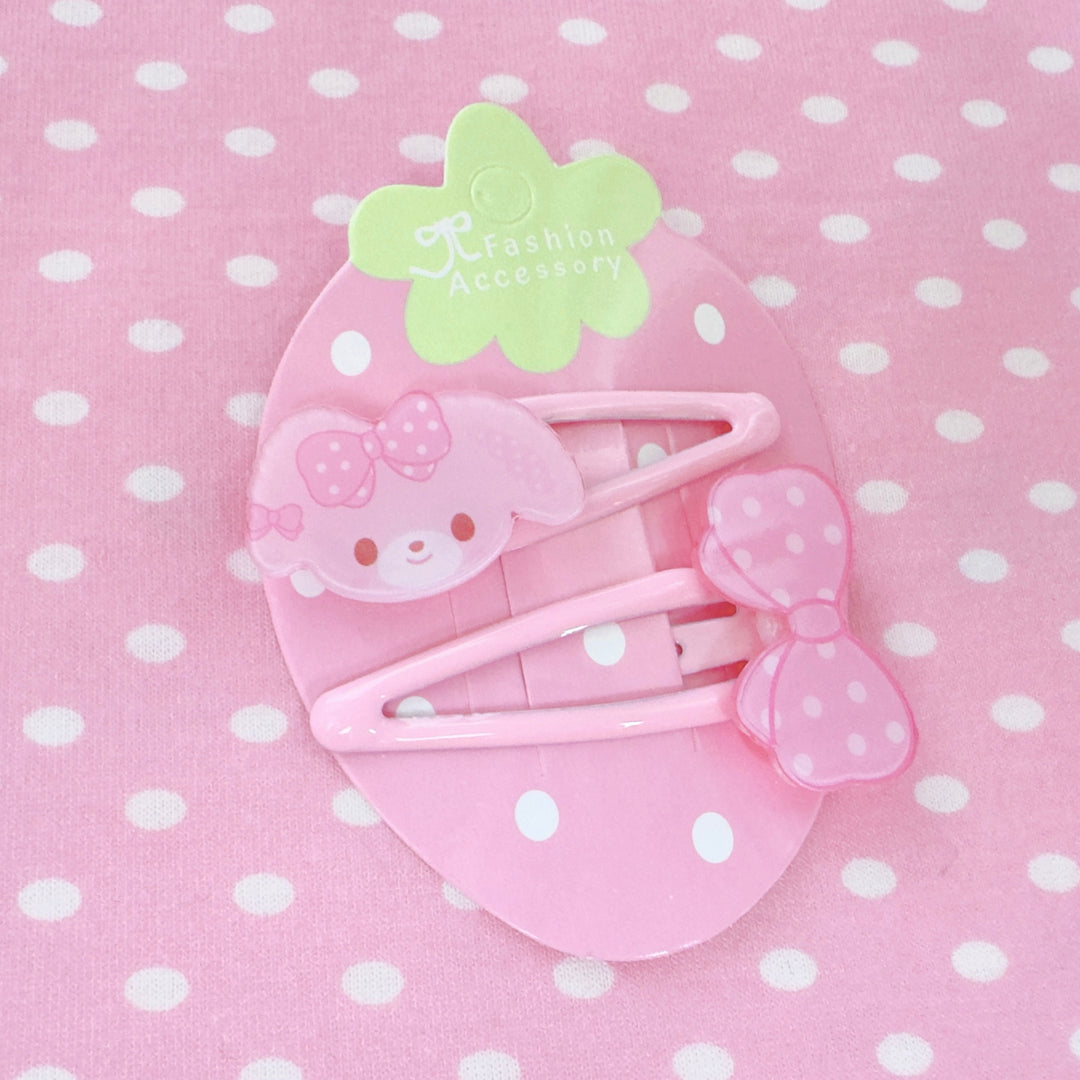 Kawaii Hairpin Bunny & Bear Hair Clips Pink Lolita Headdress 42692:749451