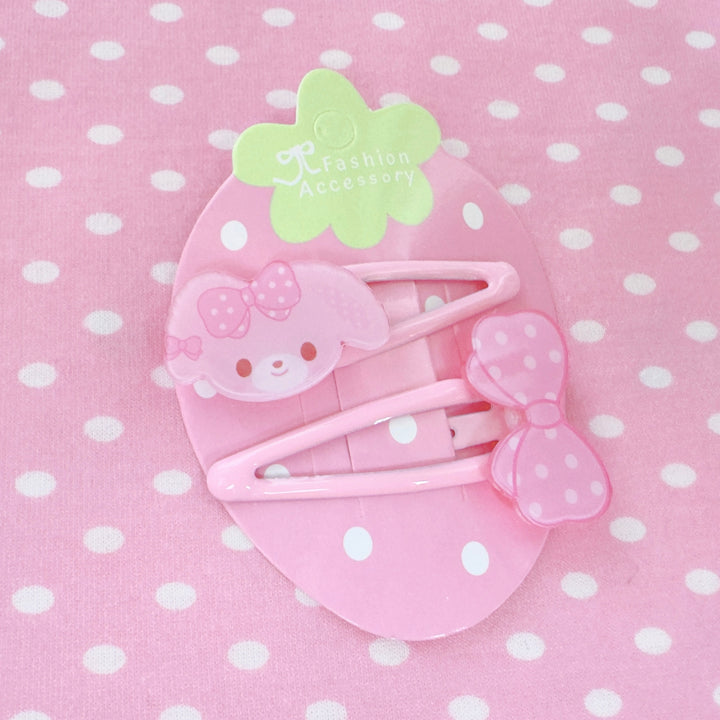 Kawaii Hairpin Bunny & Bear Hair Clips Pink Lolita Headdress 42692:749451