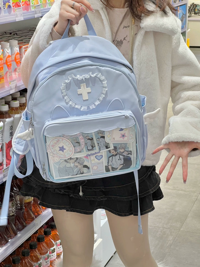 Tenshi Kaiwai Itabag Backpack Blue And Pink Bag – Honey Wardrobe