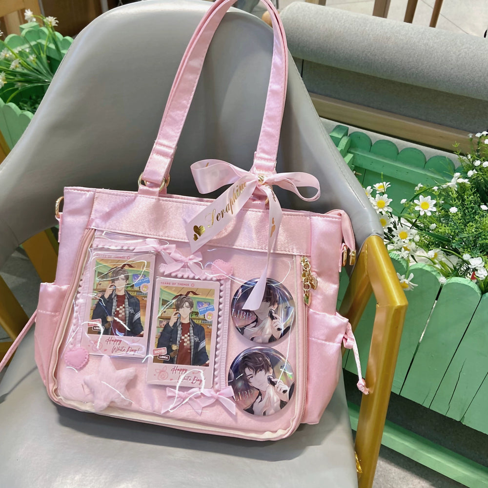 Large Capacity Ita Bag Satin Shoulder Bag Commute Tote Bag 41162:699700