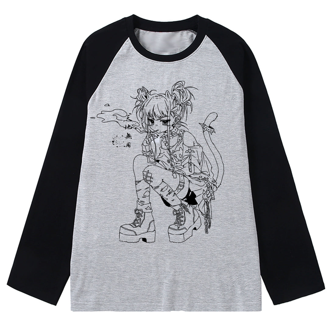 Kawaii T-shirt Long-sleeved Sweatshirt Cotton Top 39134:613592