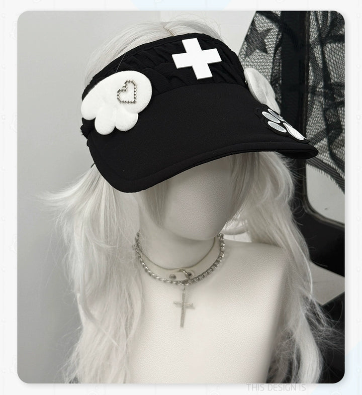 Tenshi Kaiwai Tennis Cap With Angel Wings & Paw Embroidery 43104:765849