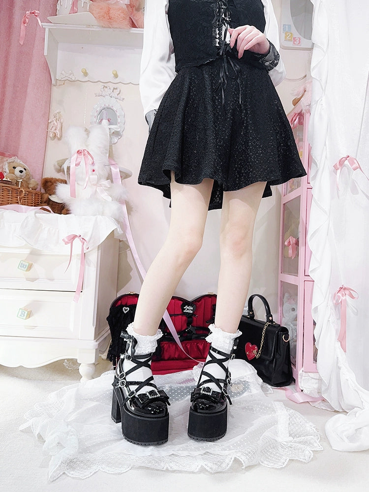 Jirai Kei Platform Shoes High Heels Shoes Muffin Shoes – Honey