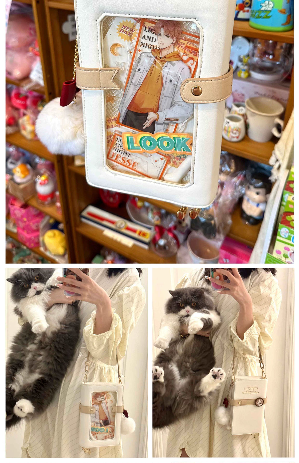 Kawaii Ita Bag Diary Card Bag Small Capacity Crossbody Bag 41816:714452