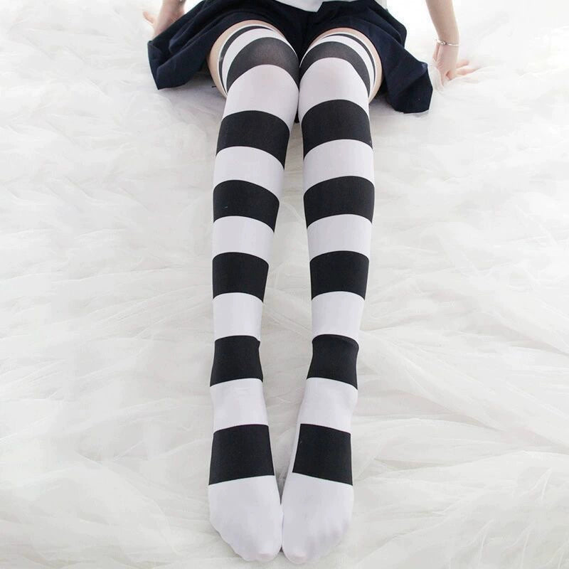 Tenshi Kaiwai Socks Knee-High Socks Striped Socks (F) 35346:489400