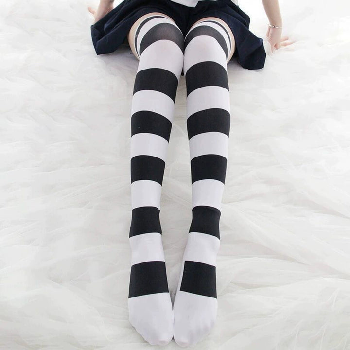 Tenshi Kaiwai Socks Knee-High Socks Striped Socks (F) 35346:489400