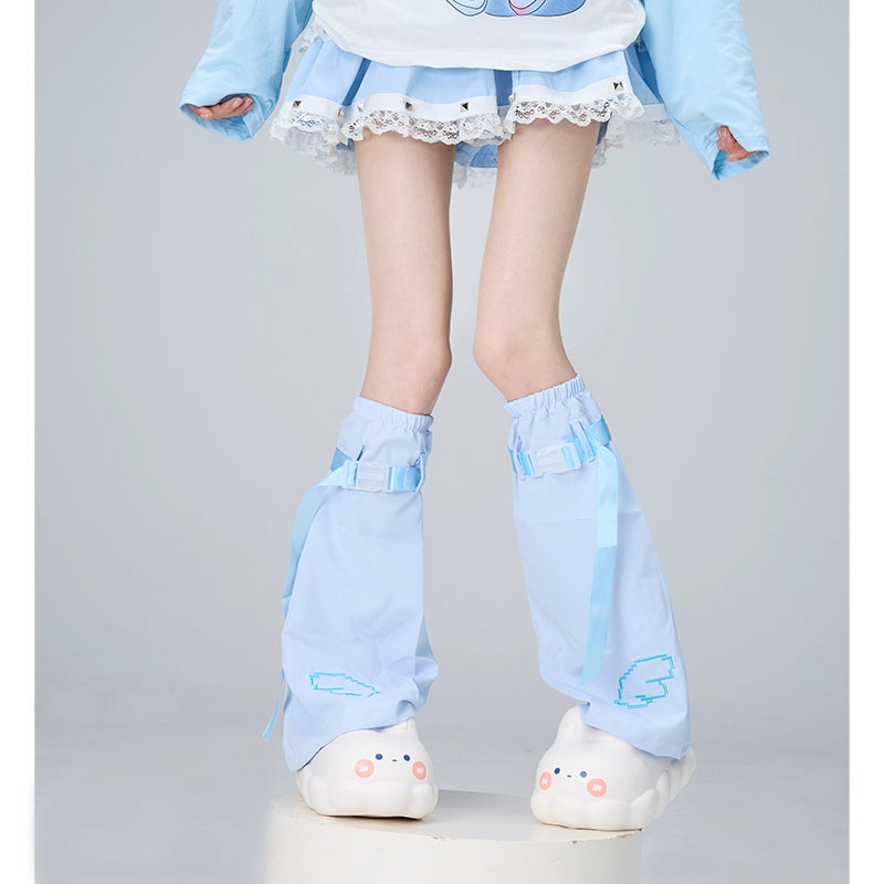 Tenshi Kaiwai Leg Warmers Wing Embroidery Hand Cuff – Honey Wardrobe