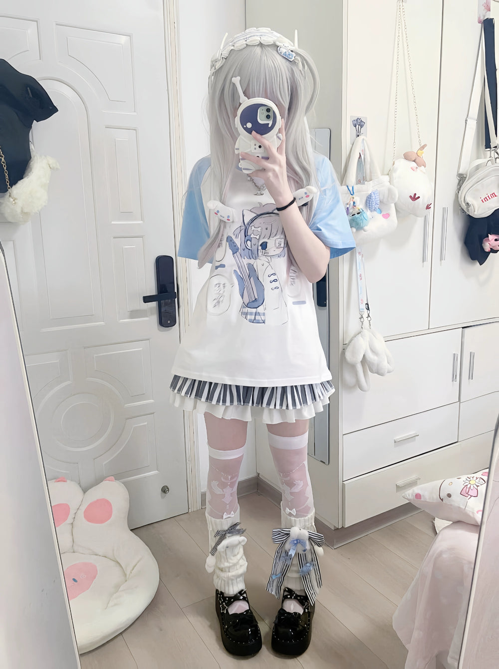 Tenshi Kaiwai Shirt Short-sleeved shirt Subculture Anime Top 37610:614220