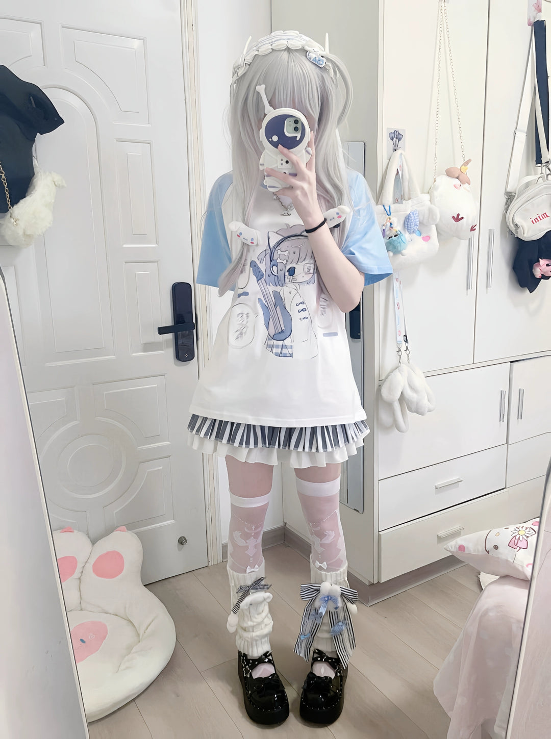 Tenshi Kaiwai Shirt Short-sleeved shirt Subculture Anime Top 37610:614220
