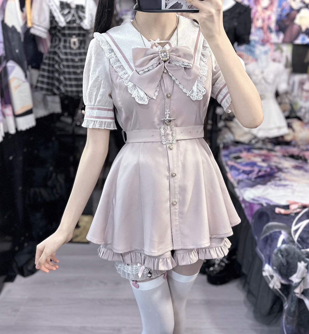 Jirai Kei Dress And Shorts Waist-cinching Set Up (L M S XL) 37548:563470