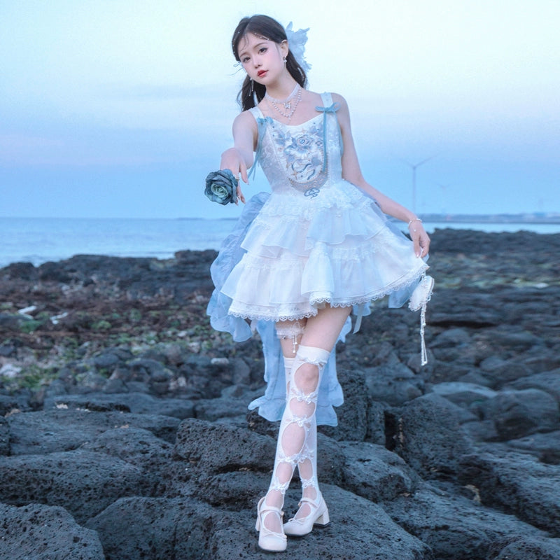 Lolita Dress Prom Dress Ballet Boned Strapless Mini Dress Honey Wardrobe