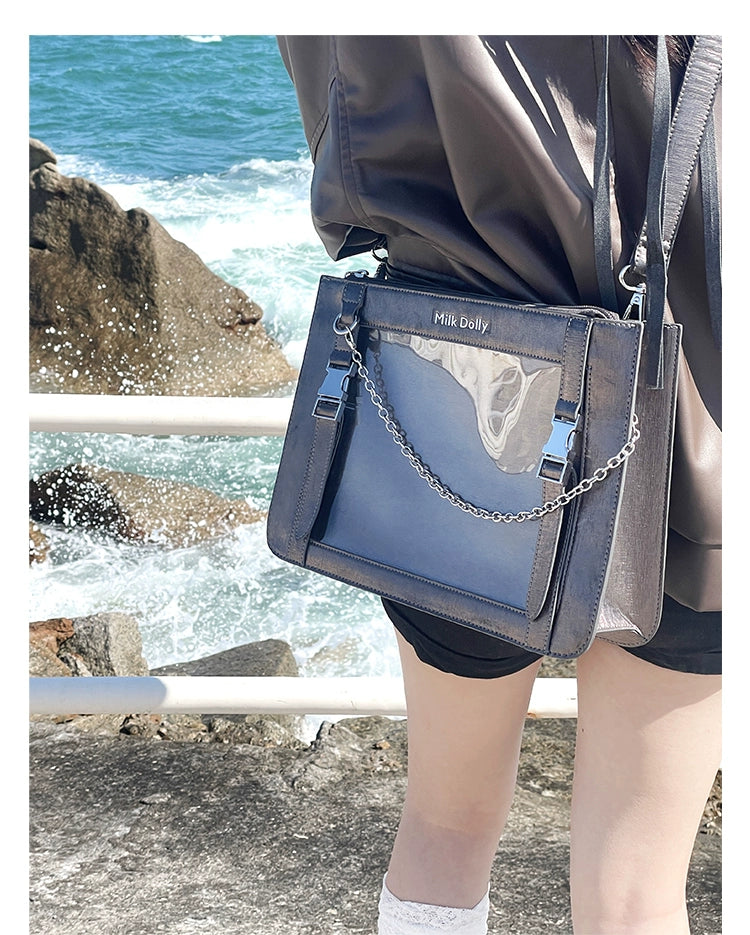 Square Crossbody Itabag, Detachable Chain 43234:779480