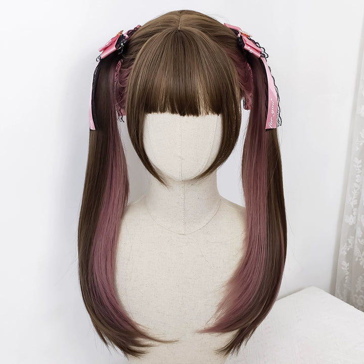 Jirai Kei Ryousangata Daily Lolita Hanging Ear Dyed Wig 22040:325326