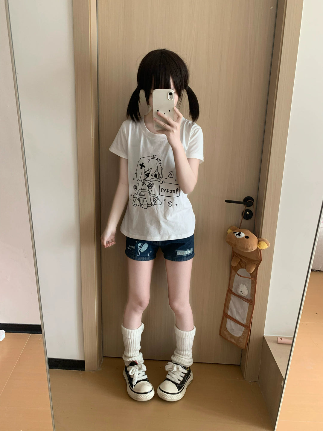 Summer Kawaii White T-Shirt, Cute Anime Graphic Tee 43325:774517
