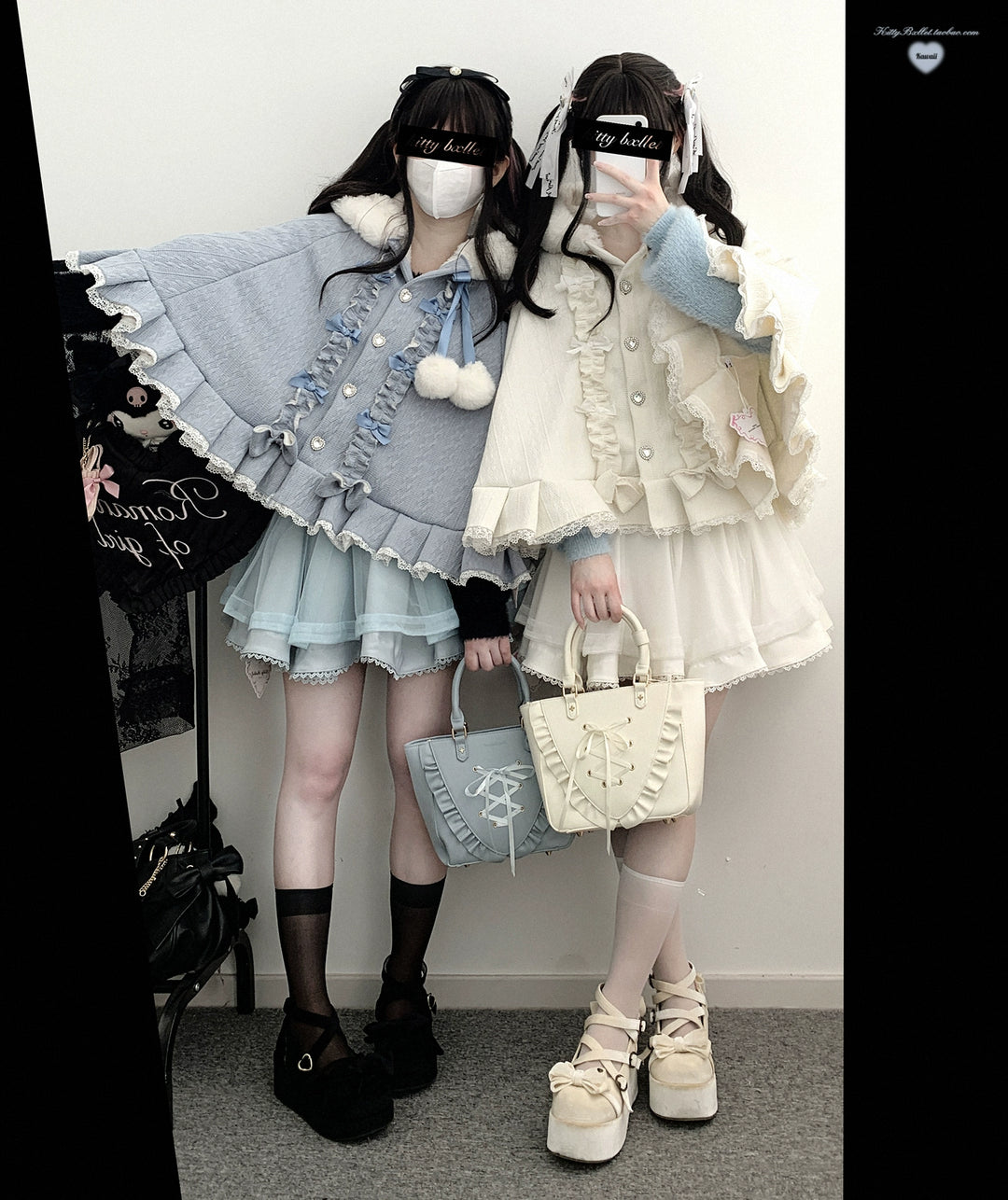 Sweet Style Winter Hooded Cape, Heart Rhinestone 42542:783451