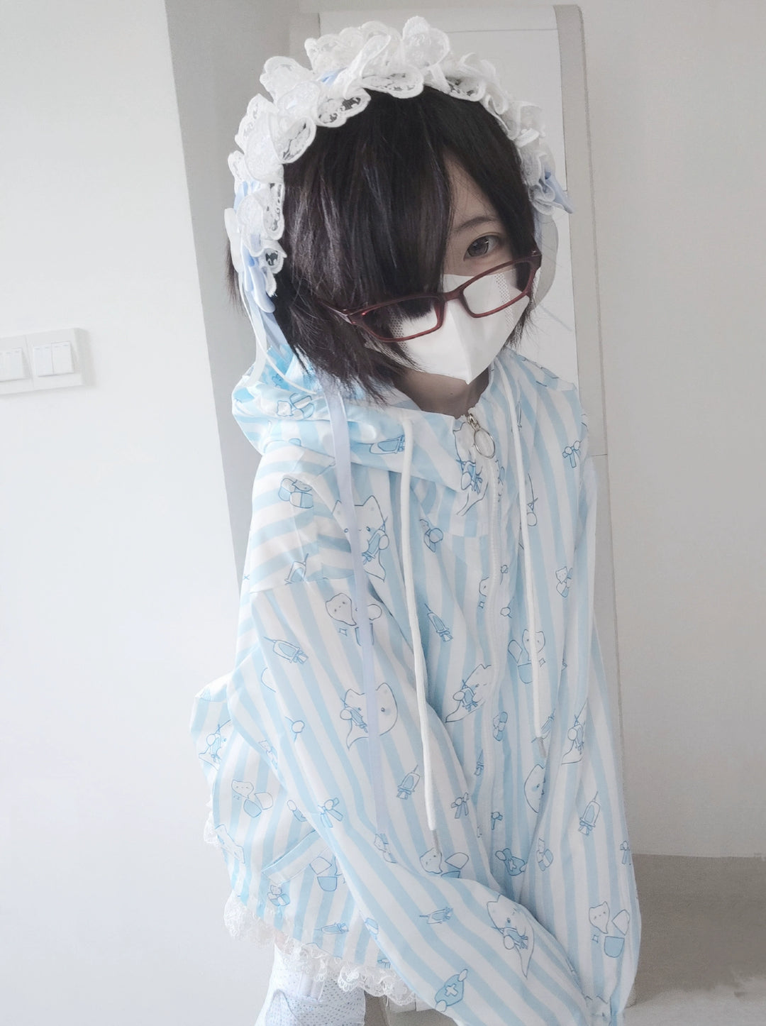 Tenshi Kaiwai UV Protection Hooded Jacket, Ghost Prints 42911:757417