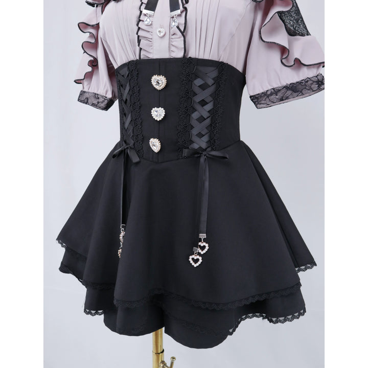 High-Waist Jirai Kei Skirt, Safety Shorts 43783:785826