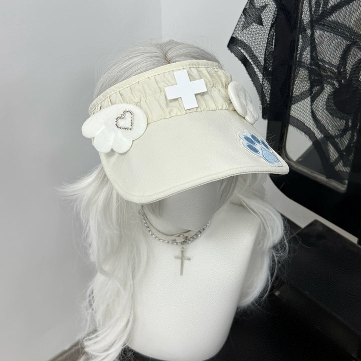 Tenshi Kaiwai Tennis Cap With Angel Wings & Paw Embroidery 43104:765848