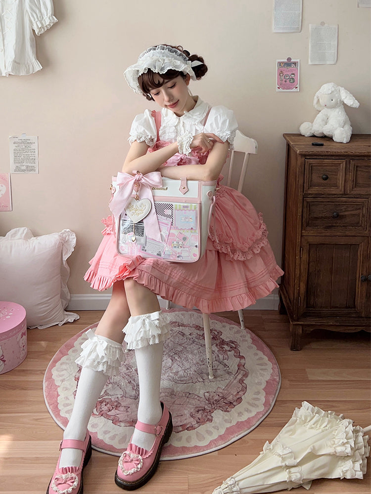 Kawaii Ribbon Ita Bag Large Capacity Crossbody Bag Multicolor 41746:733907