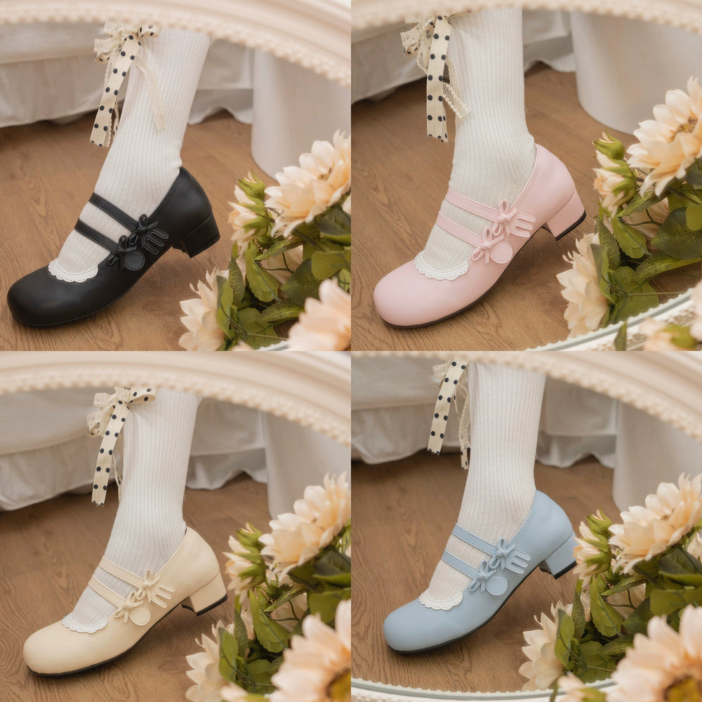 Lolita Shoes Round Toe Sweet Shoes Low Heel 37028:556704 37028:556704