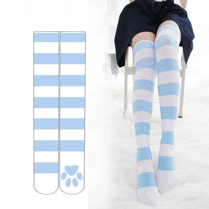 Tenshi Kaiwai Socks Knee-High Socks Striped Socks (F) 35346:489398