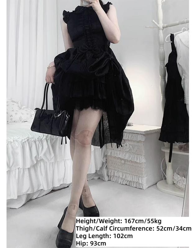 Gothic & Sweet Lolita Tights Jointed Doll Print Velvet and Thin Pantyhose 42369:746300