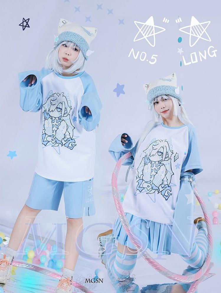 Tenshi Kaiwai Outfit Dragon Coat Detachable Sleeves Shirt Skirt Shorts 38270:584948