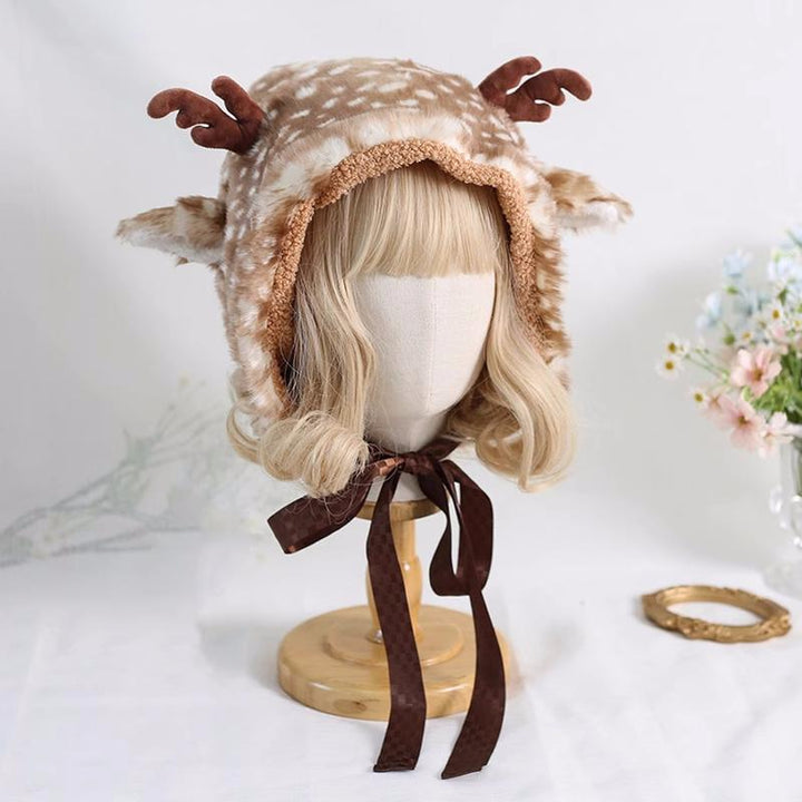 Japanese Style Hat Sweet Autumn Winter Warm Deer Horn Hat 28924:339230 28924:339230