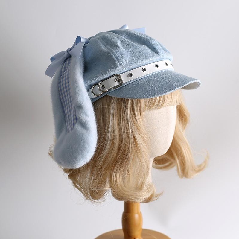 Tenshi Kaiwai Beret Hat, Bunny Ear Accents – Honey Wardrobe