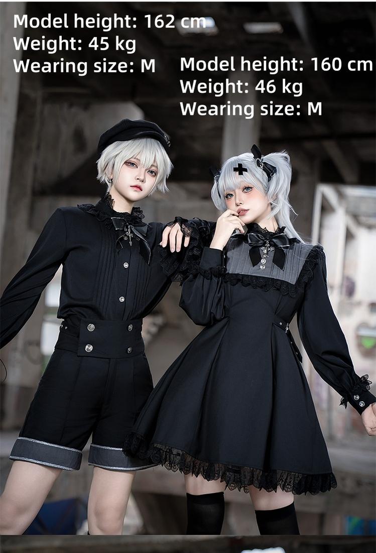 Ouji Lolita Outfit Set with Embroidery Jacket & Dress 43037:764885