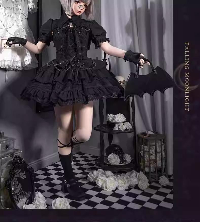 Gothic Lolita Dress Sweet Short Jumper Dress 38332:610844