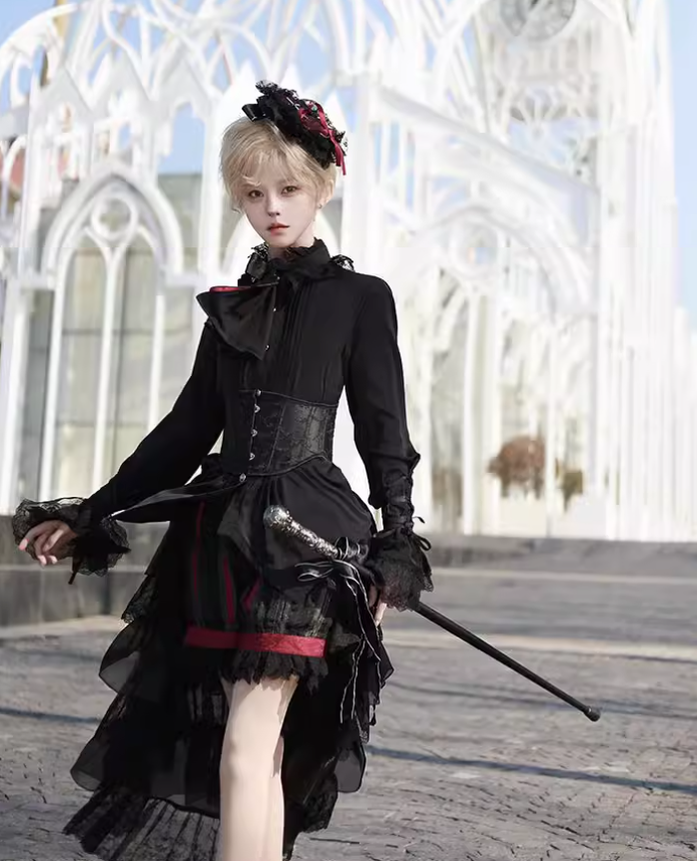 Ouji Lolita Outfit Prince Set Coat Shirt Pants 39364:629888