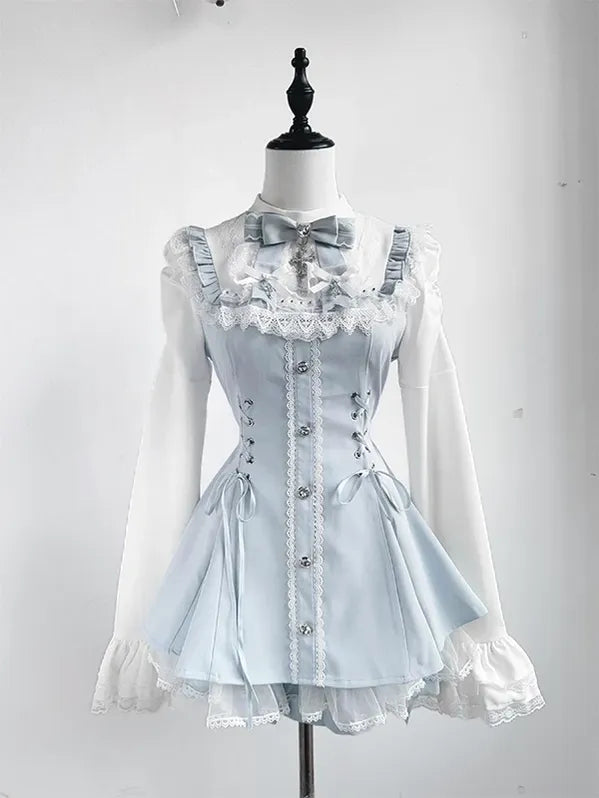 Ryousangata Dress Set, Cross Embroidery and Pendants (L M S XL) 45268:844123