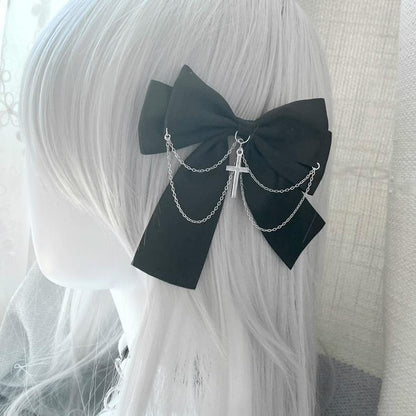 Jirai Kei Subculture Black Side Clip Set Pendant Hairclip 29562:357406