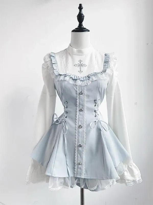 Ryousangata Dress Set, Cross Embroidery and Pendants 45268:844122