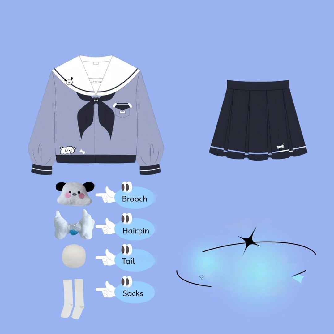Kawaii JK Uniform, Puppy Accents (2XL 3XL 4XL L M S XL XS) 43791:785230